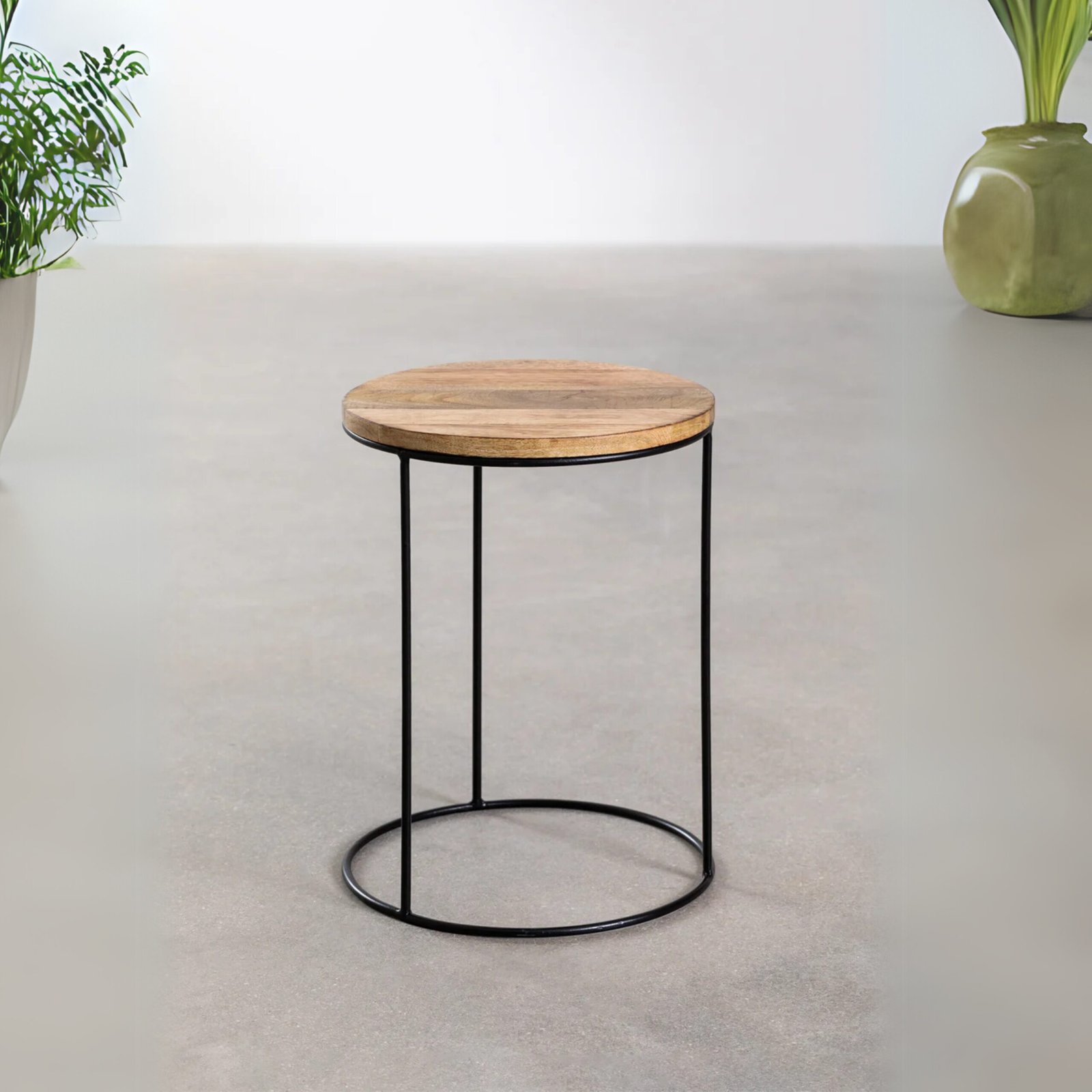 Albert Premium Round Metal End Table - Image 2