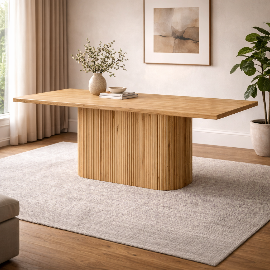 Olie acacia wood dining table - Image 2