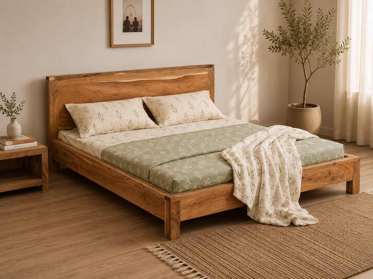 Marvel Acacia Wood Bed - Image 2