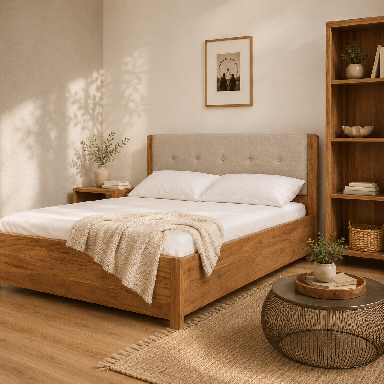 Lucifer Acacia Wood Bed - Image 2
