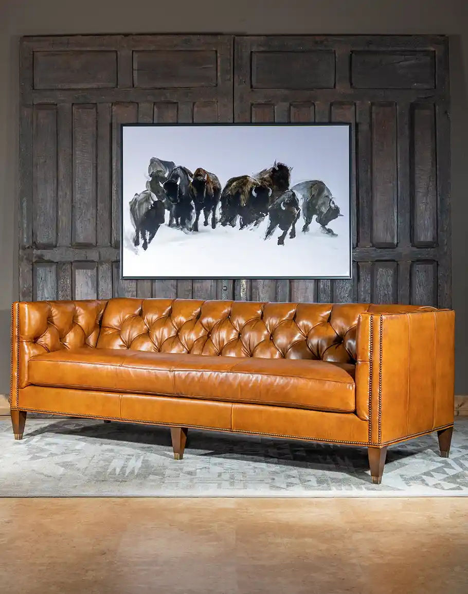 Chesterfield Riccon Leather Sofa - Image 2