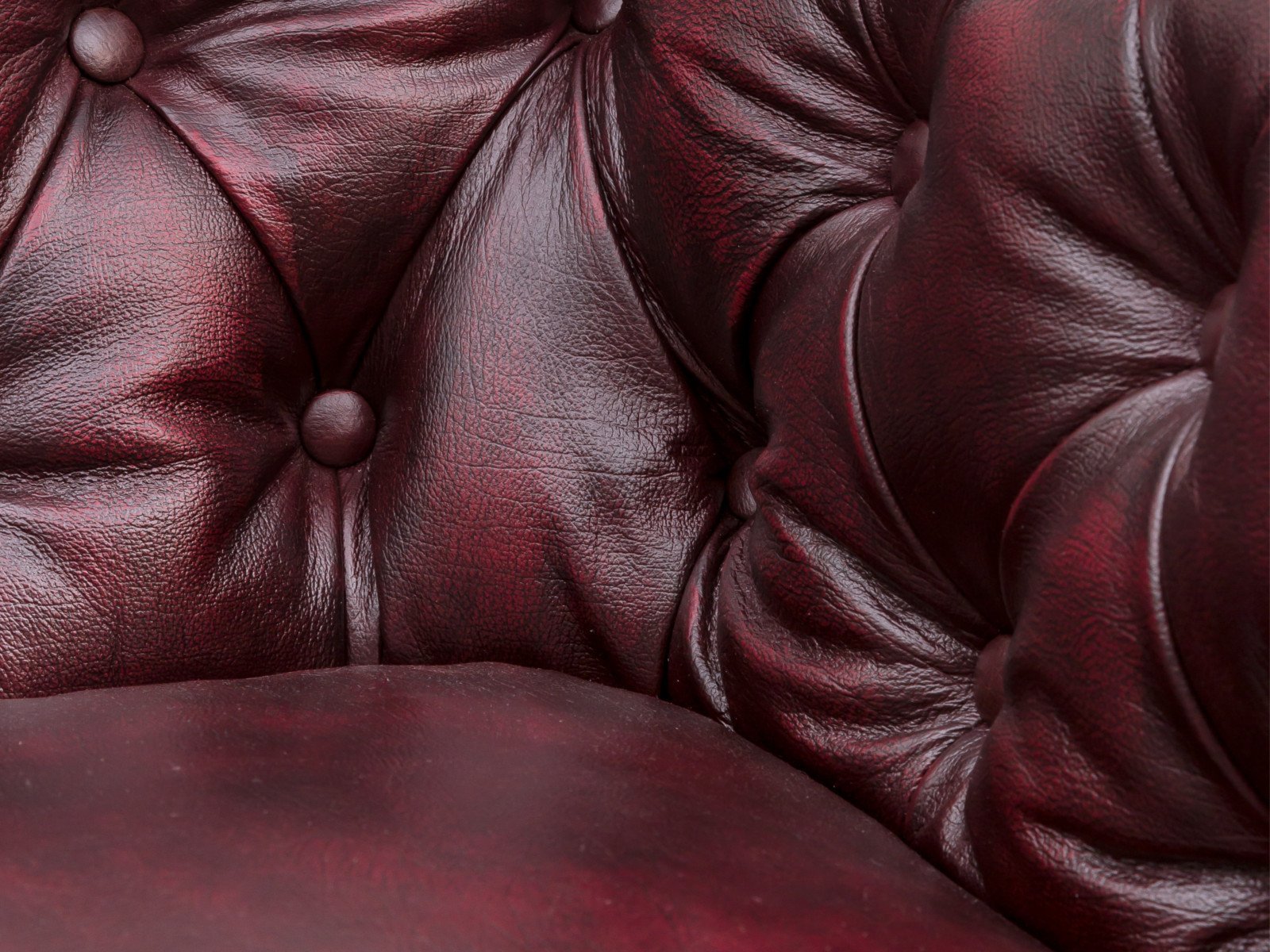 Chesterfield 3 Seater Leather Sofa #02 - Image 3