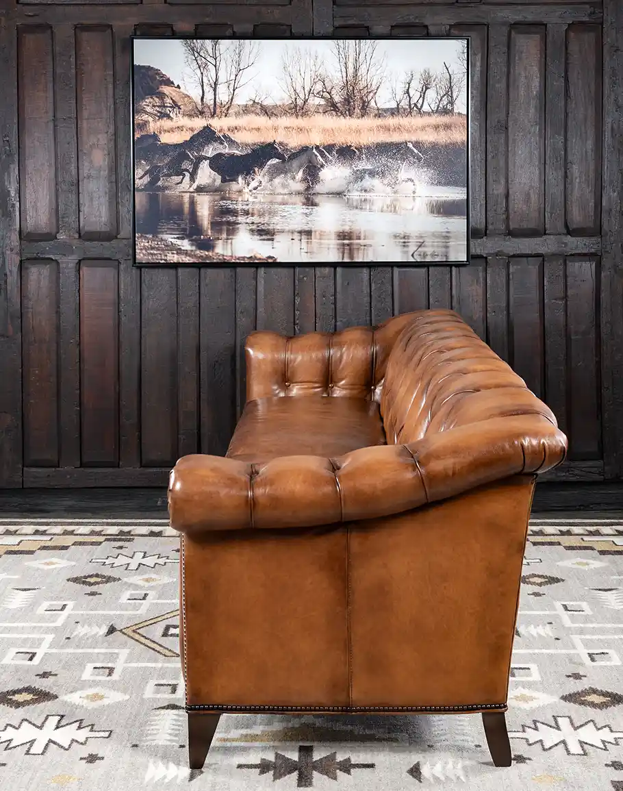 Chesterfield Lancaster Leather Sofa - Image 3