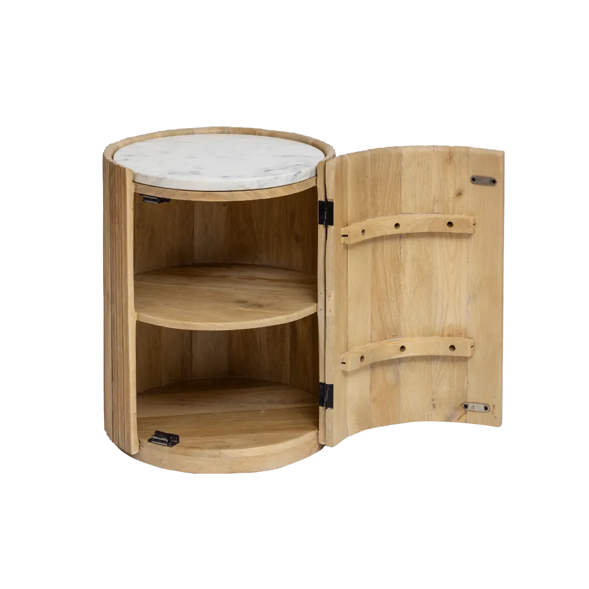 Maui mango wood and marble side table - Image 3