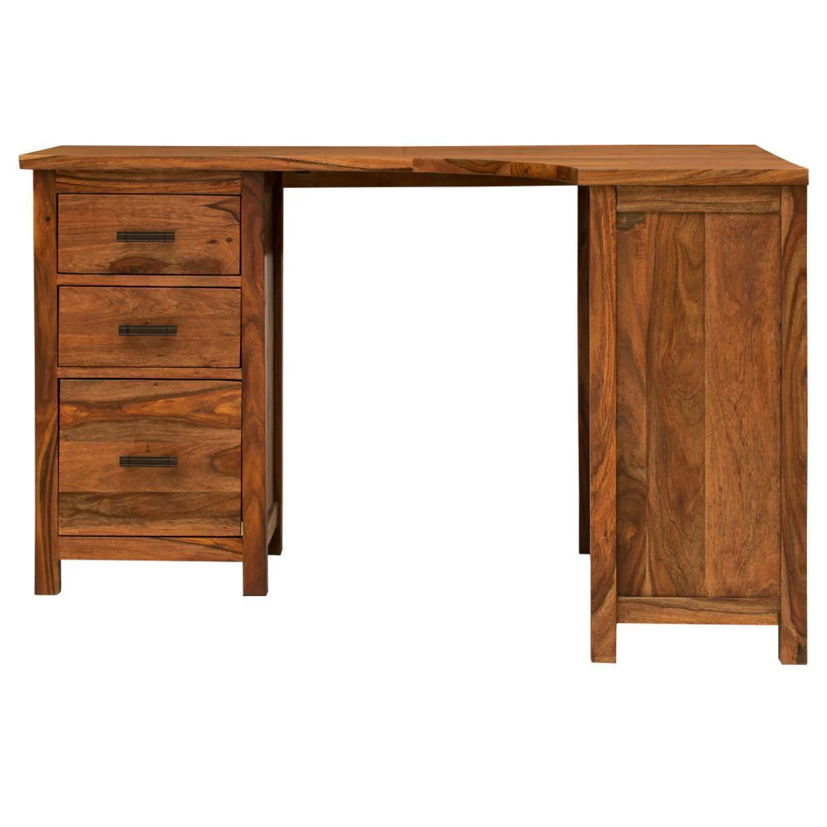 Amer L Shape Sheesham Wood Study Desk - Image 3