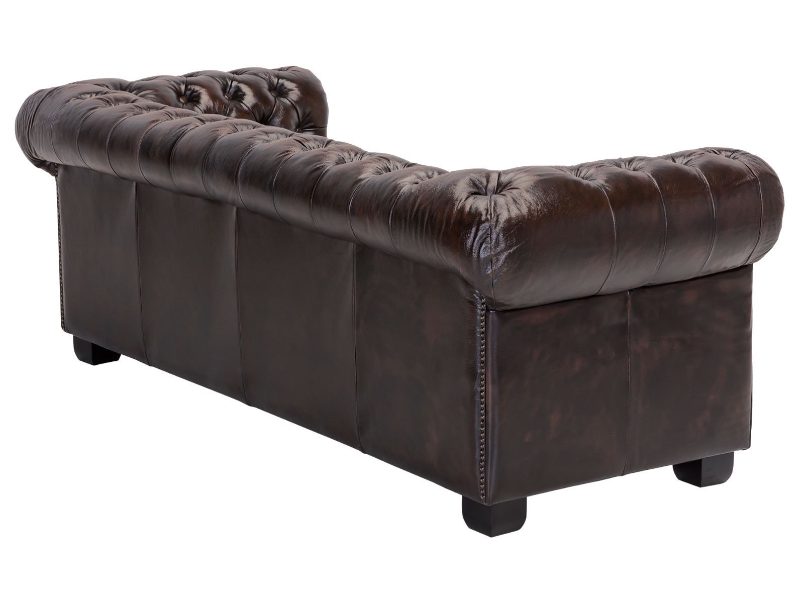 Chesterfield 3 Seater Leather Sofa #02 - Image 4