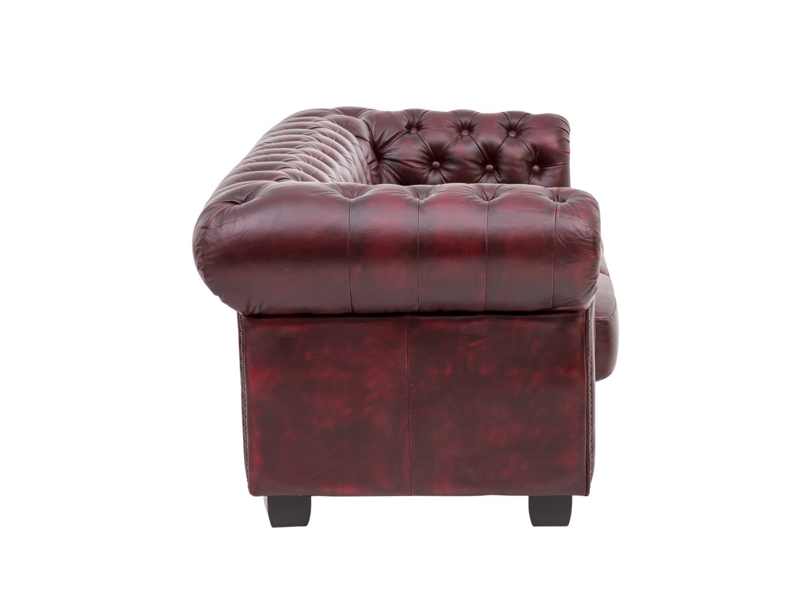 Chesterfield 3 Seater Leather Sofa #02 - Image 4