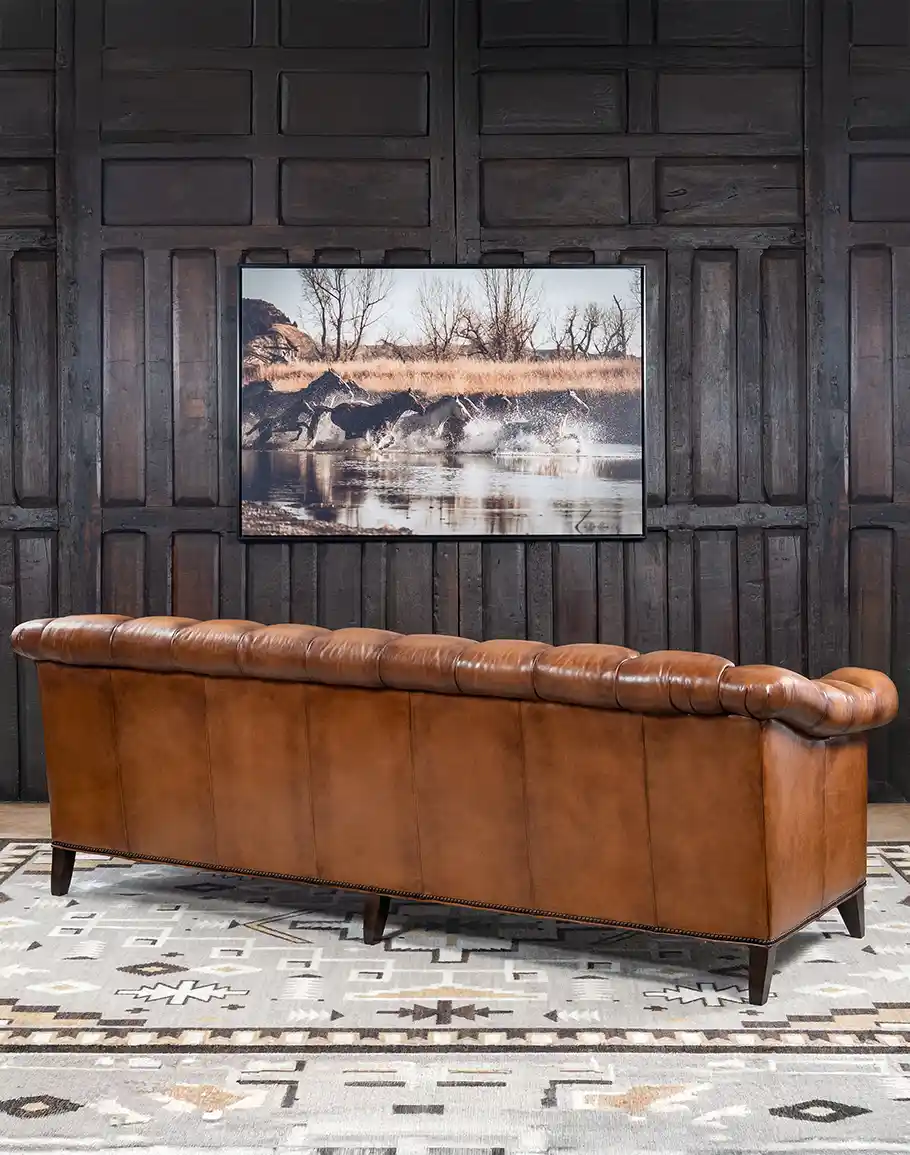 Chesterfield Lancaster Leather Sofa - Image 4
