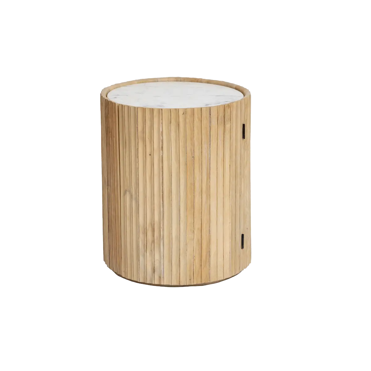 Maui mango wood and marble side table - Image 4