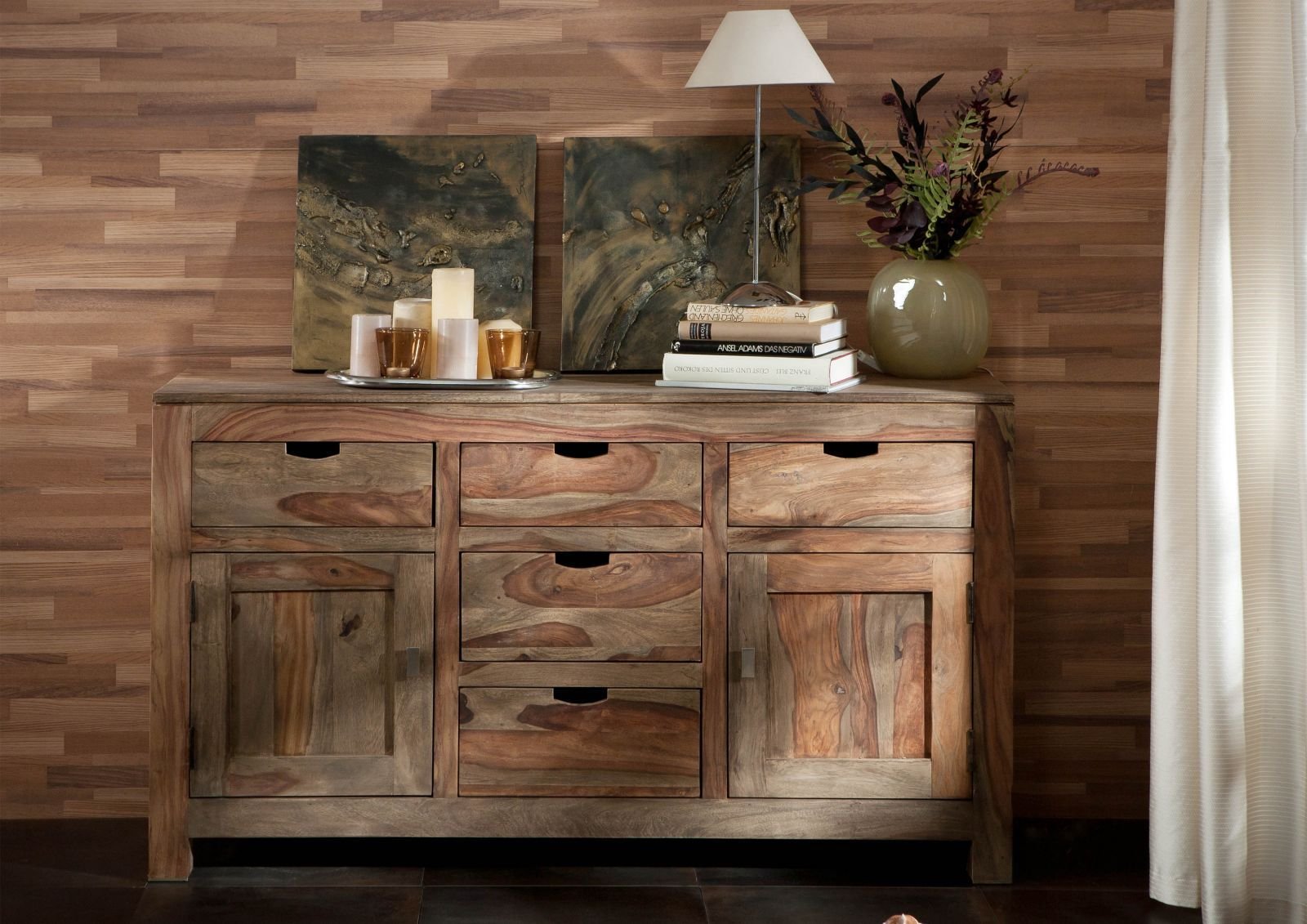 Grayse Solid Sheesham Wood Sideboard - Image 5