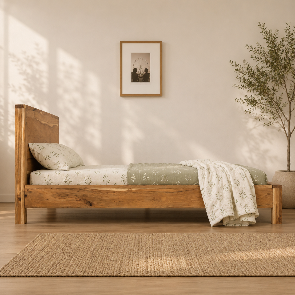Marvel Acacia Wood Bed - Image 4