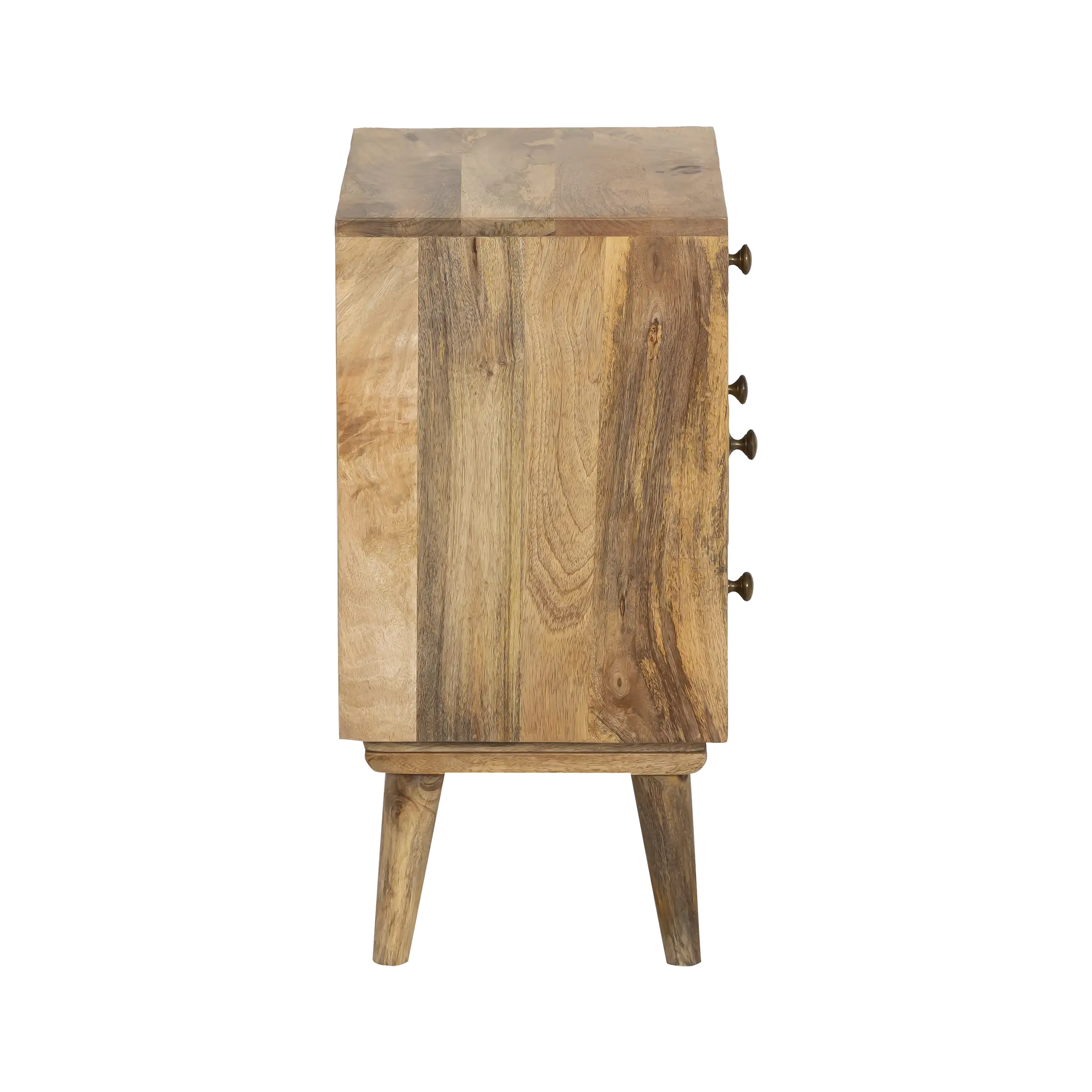 Java Mango Wood Bedside Table with 4 Drawers - Image 4