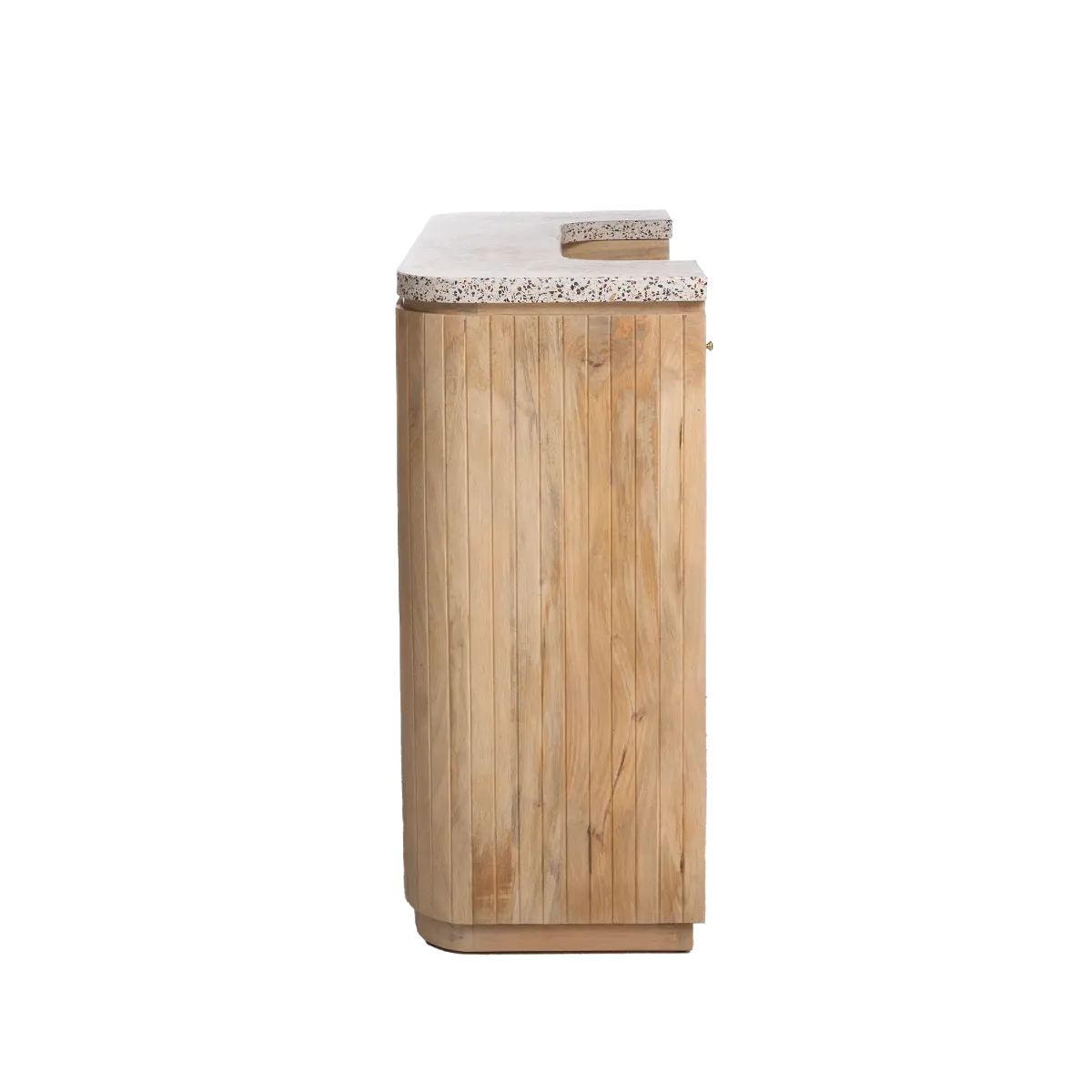 Leo mango wood and terrazzo bar cabinet - Image 3