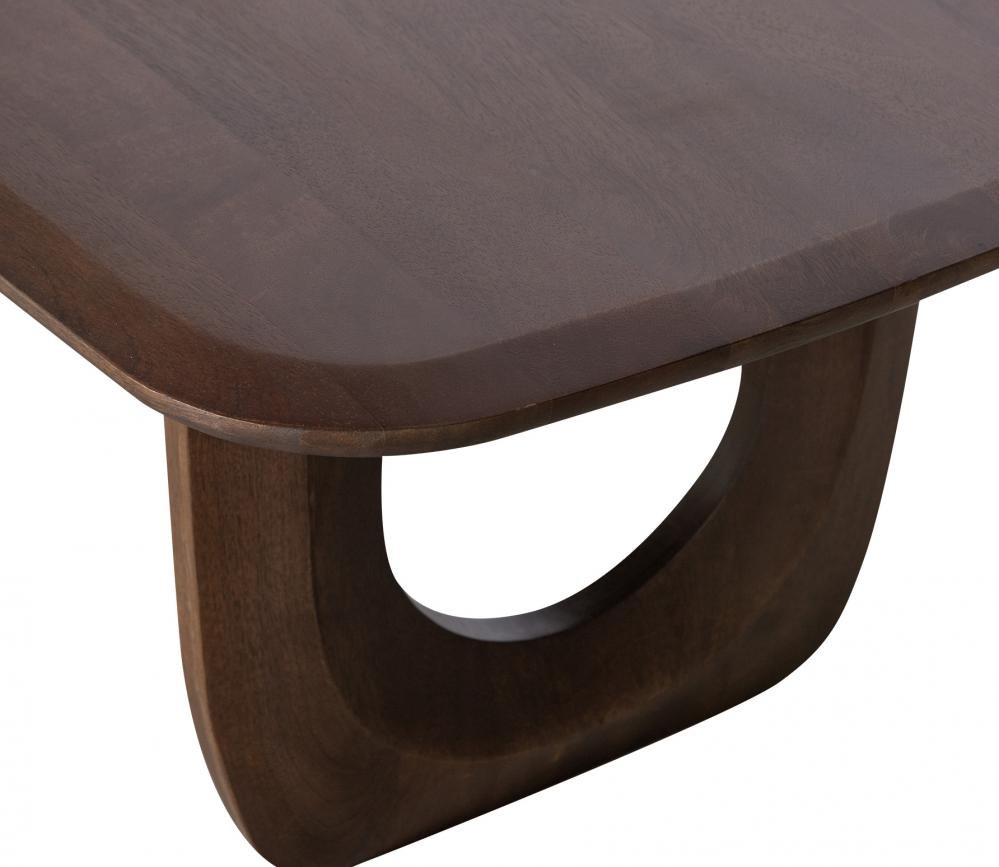 Albert Premium Mango Wood Organic Coffee Table (Walnut Finish) - Image 4