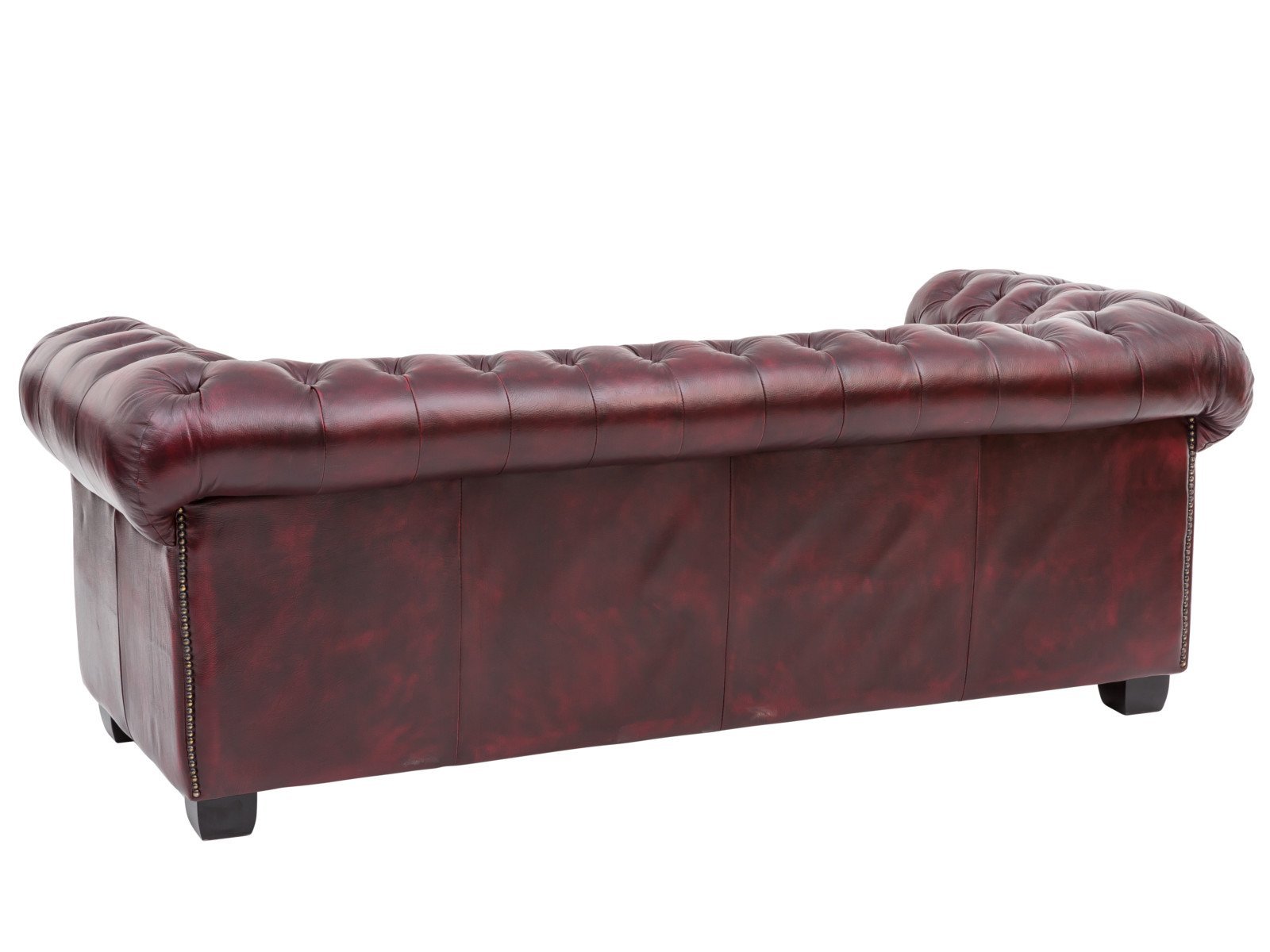 Chesterfield 3 Seater Leather Sofa #02 - Image 5