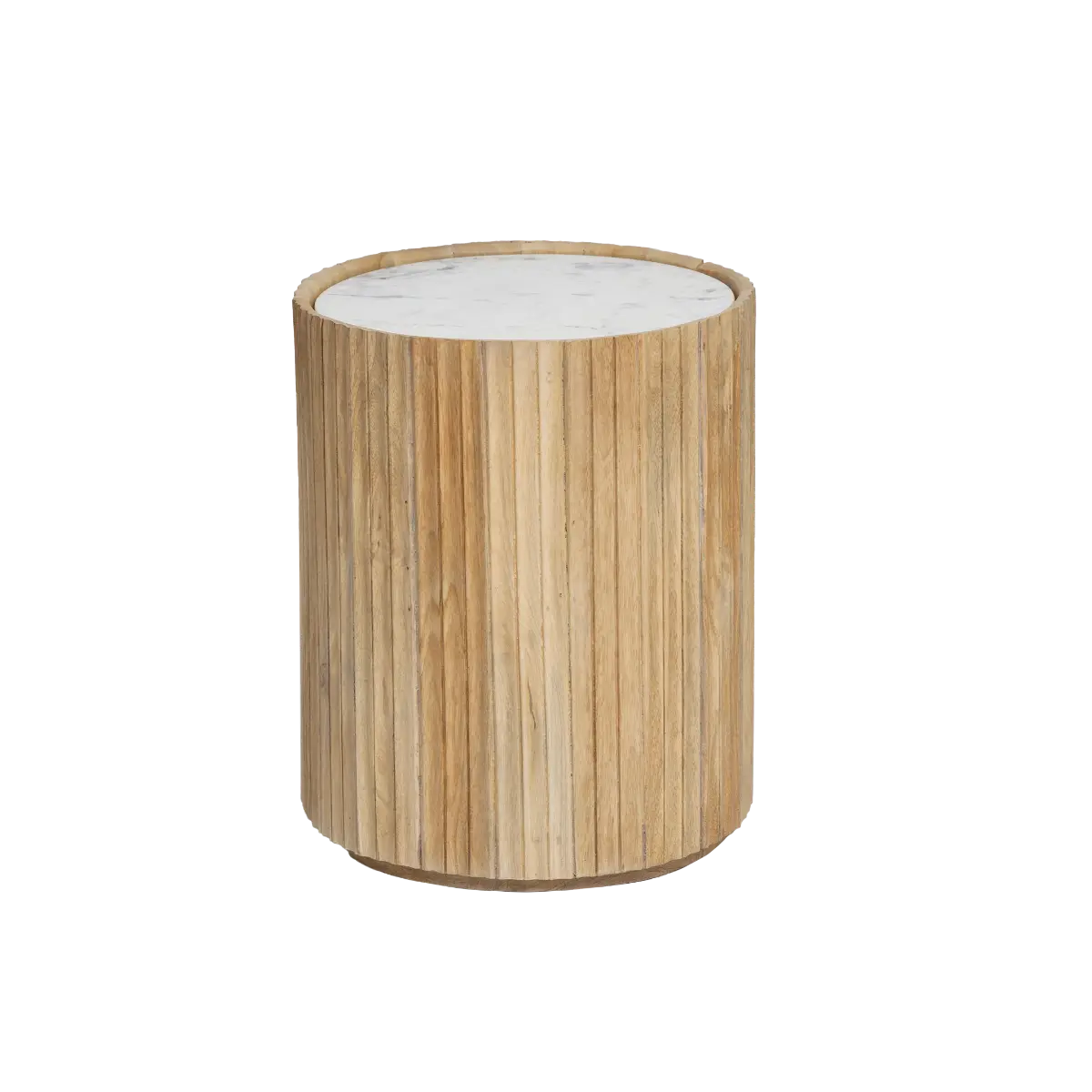 Maui mango wood and marble side table - Image 5