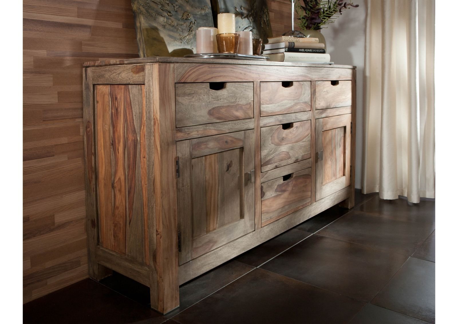 Grayse Solid Sheesham Wood Sideboard - Image 6