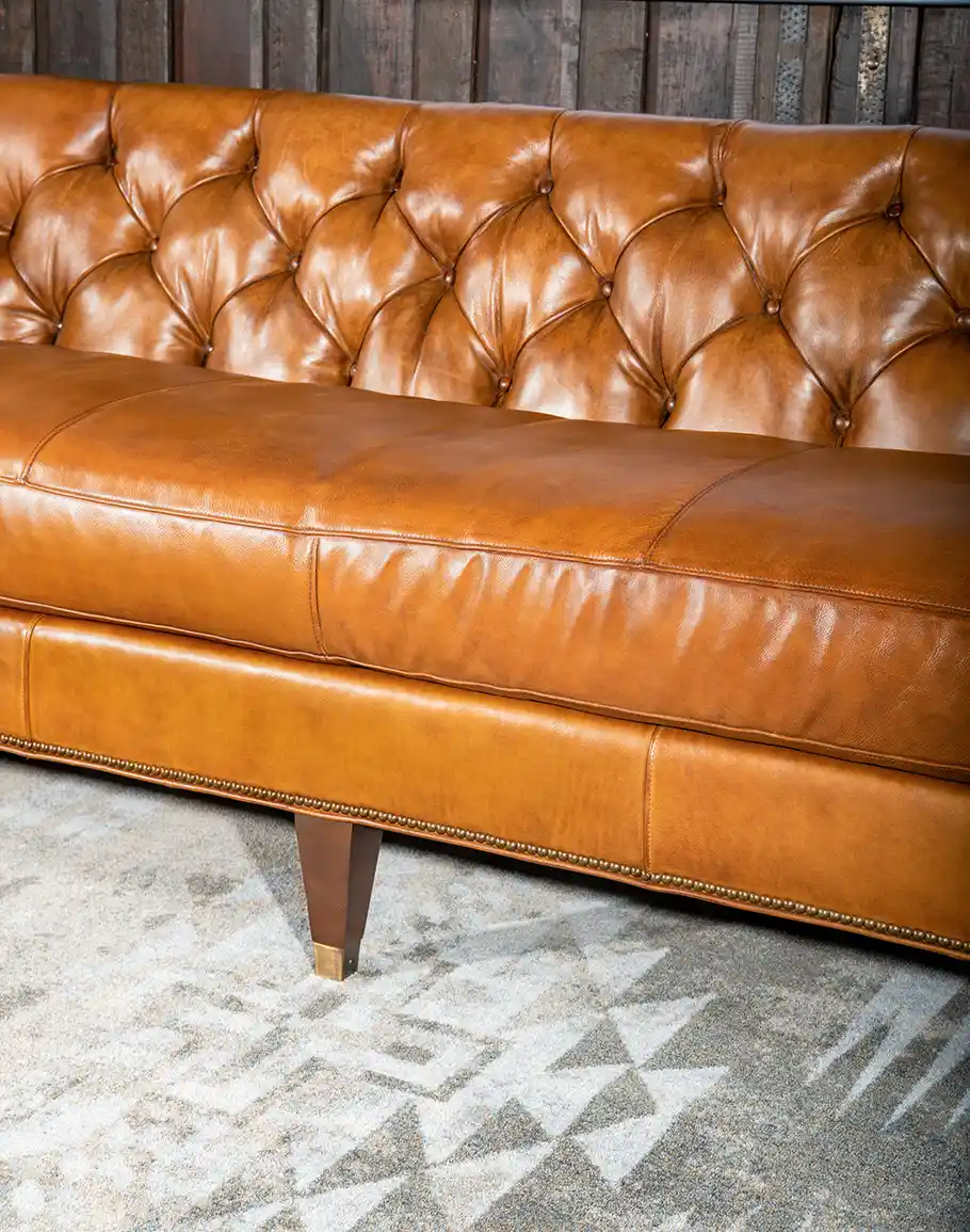 Chesterfield Riccon Leather Sofa - Image 5
