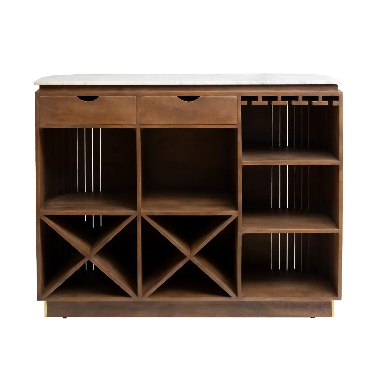 Mango wood and liena white marble bar - Image 5