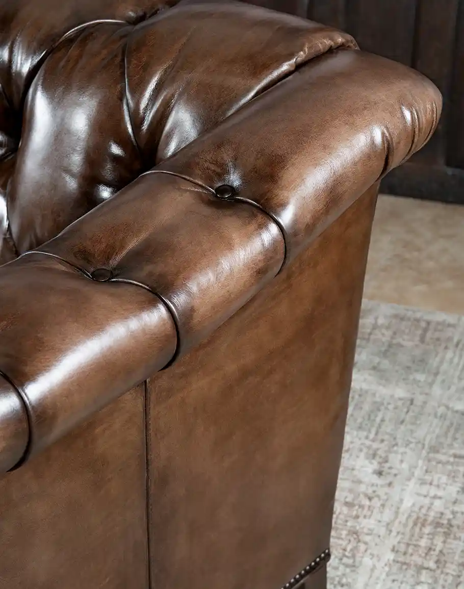 Chesterfield Lancaster Leather Sofa - Image 6