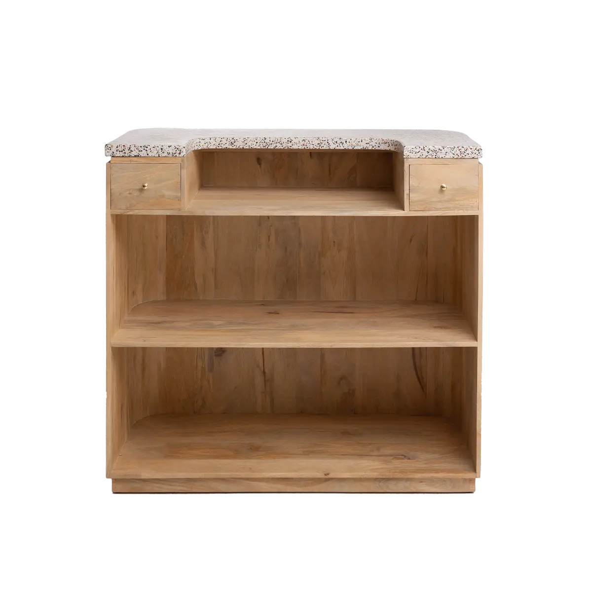 Leo mango wood and terrazzo bar cabinet - Image 5
