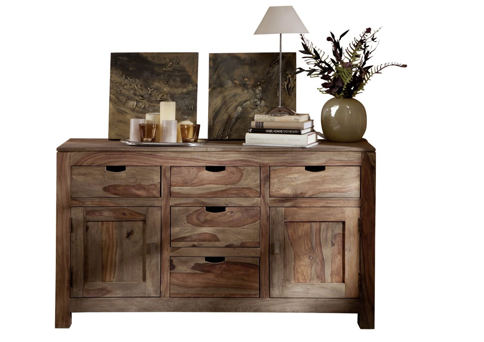Grayse Solid Sheesham Wood Sideboard - Image 8