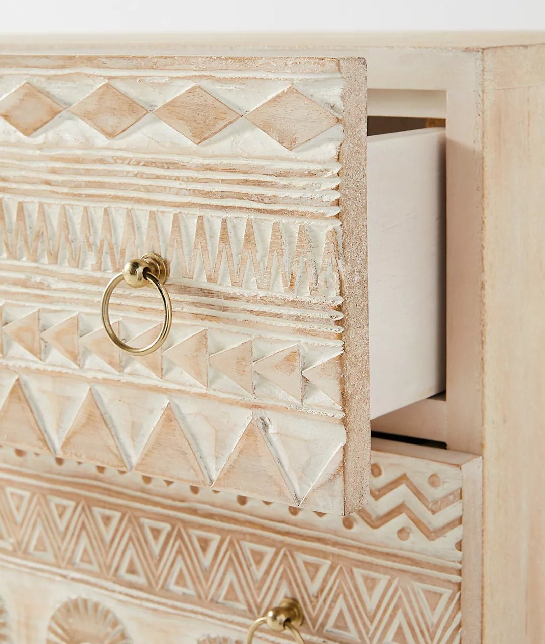 Jodhpur Traditional Carved Mango Wood Sideboard - Image 9