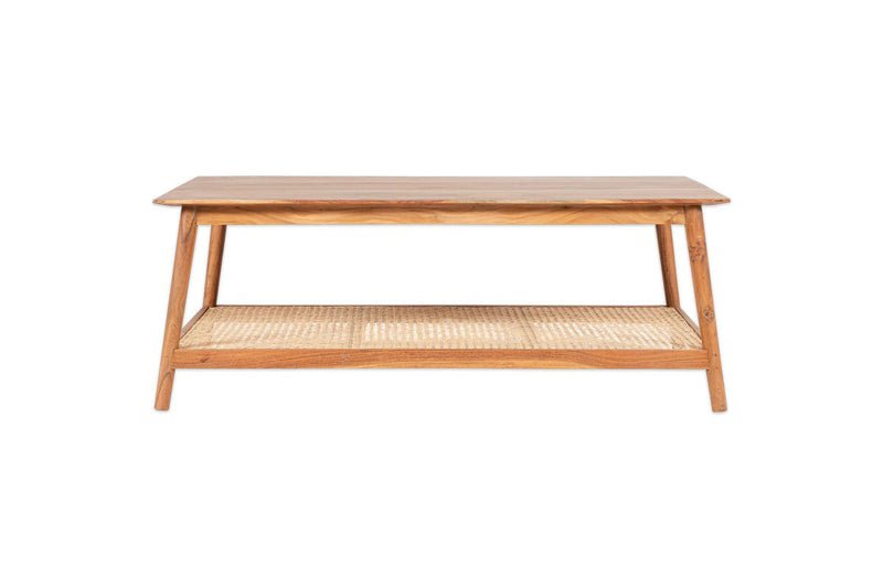 Mandor Premium Rectangle Coffee Table with Natural Cane - Image 4