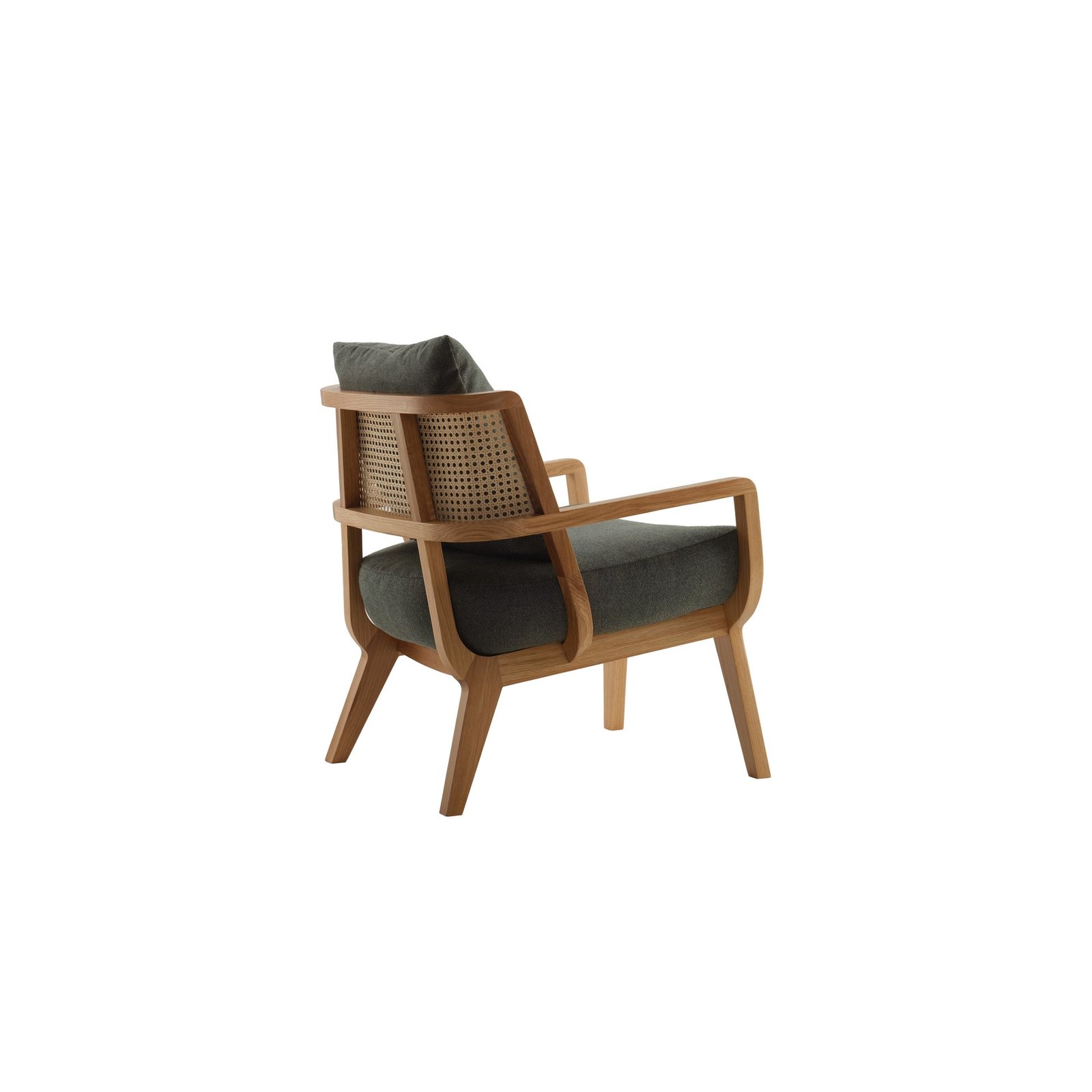 Mandor Premium Low Back Cane Chair - Image 4