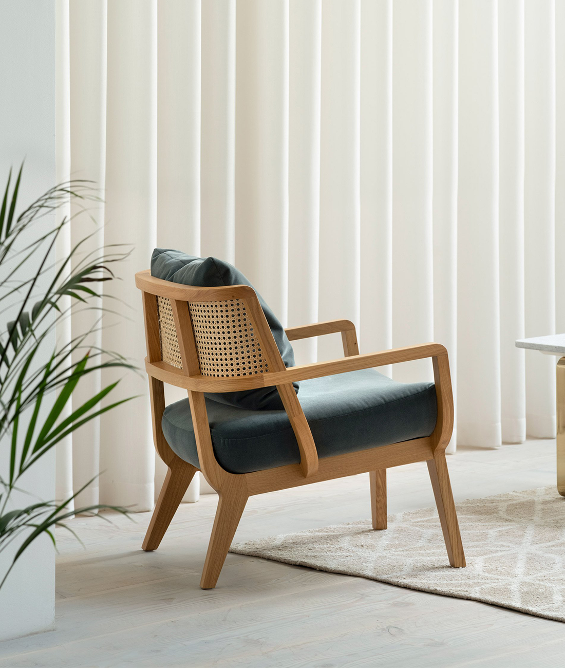 Mandor Premium Low Back Cane Chair - Image 3