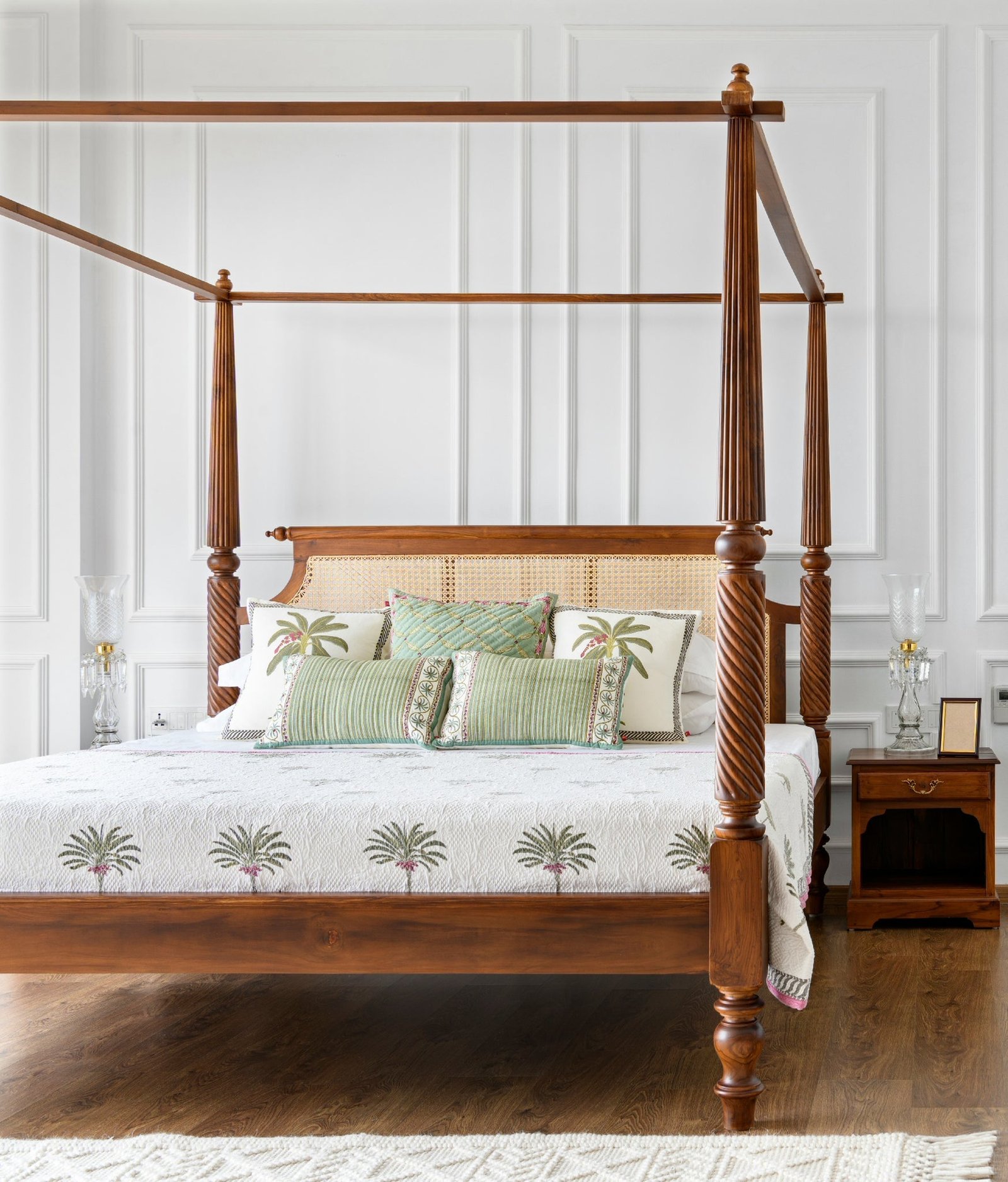 Mandor Premium Cane Solid Wood Poster Bed - Image 2