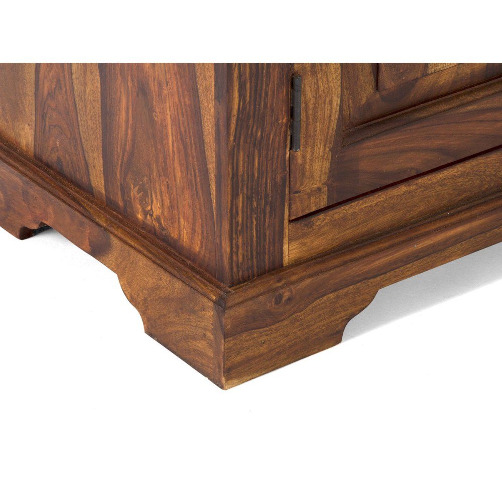 Rustic Solid Sheesham Wood 4 Doors Sideboard - Image 4