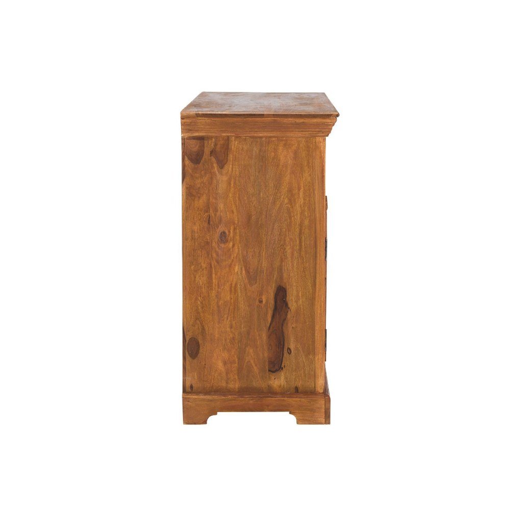 Rustic Solid Sheesham Wood Sideboard - Image 3