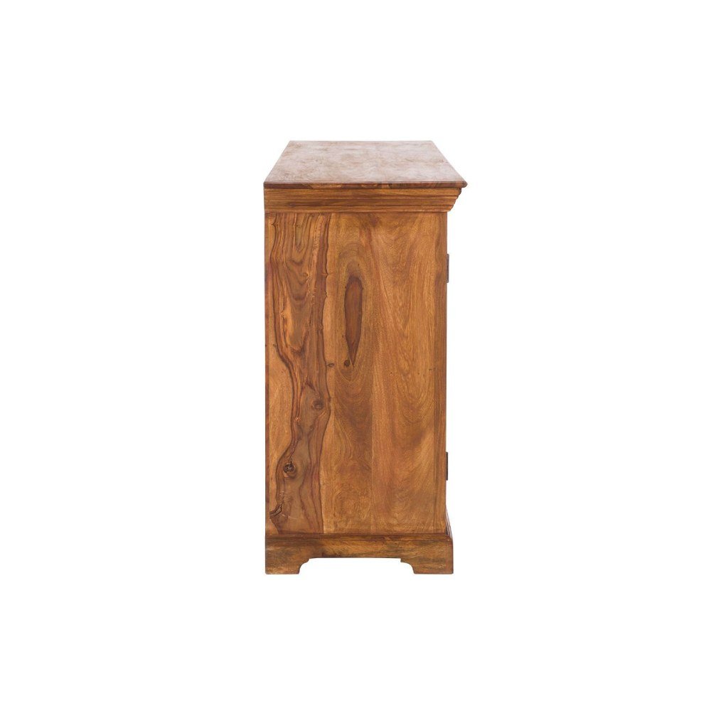 Rustic Solid Sheesham Wood 2 Doors 4 Drawers Sideboard - Image 2