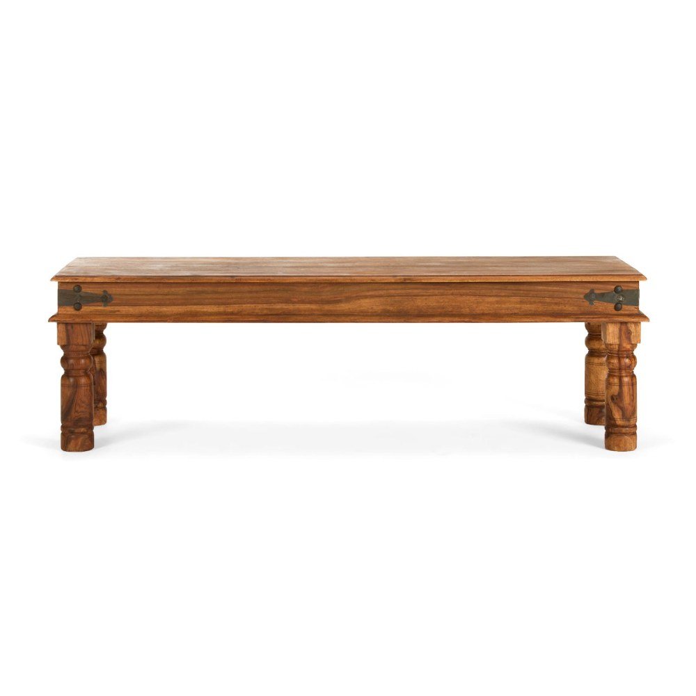 Rustic Traditional Solid Sheesham Wood Dining Set with Chairs - Image 6