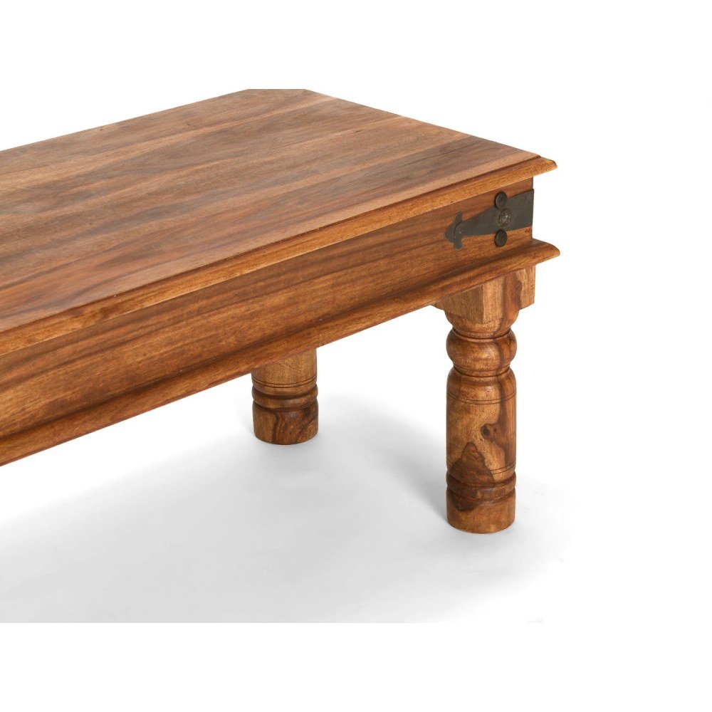 Rustic Traditional Solid Sheesham Wood Dining Set with Chairs - Image 7