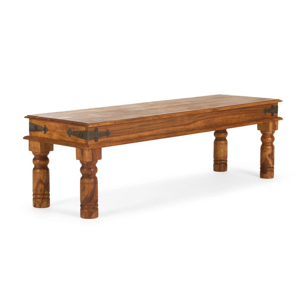 Rustic Traditional Solid Sheesham Wood Dining Set with Chairs - Image 8