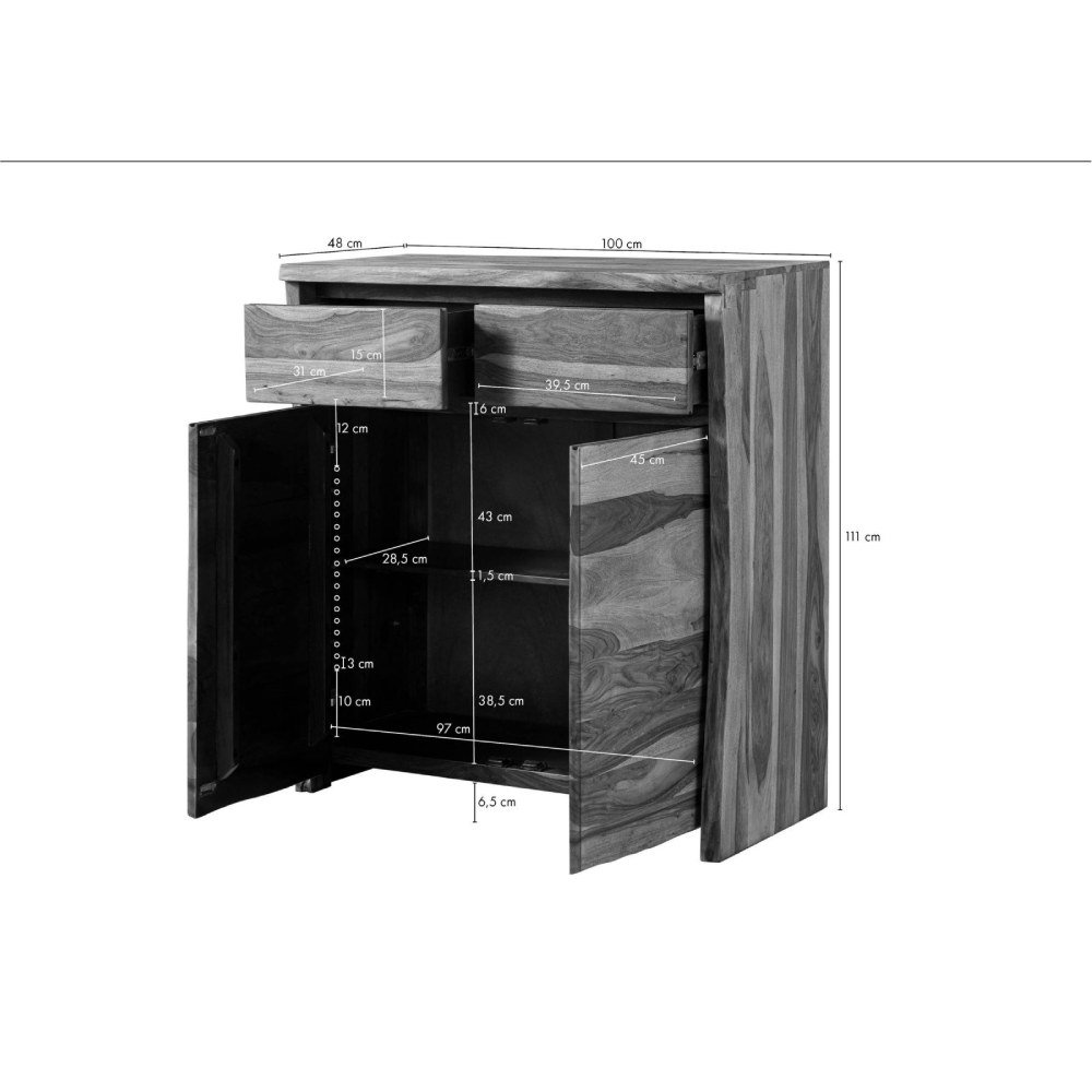 Ranthambhor Sheesham Wood High Cabinet - Image 8