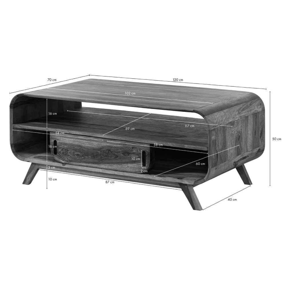 Corbett Sheesham Wood Coffee Table #07 - Image 8