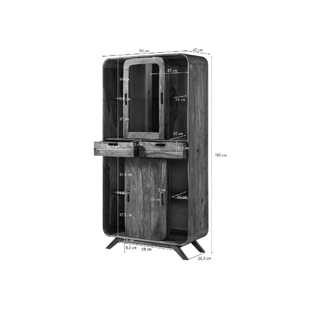 Corbett Sheesham Wood Display Cabinet #02 - Image 8