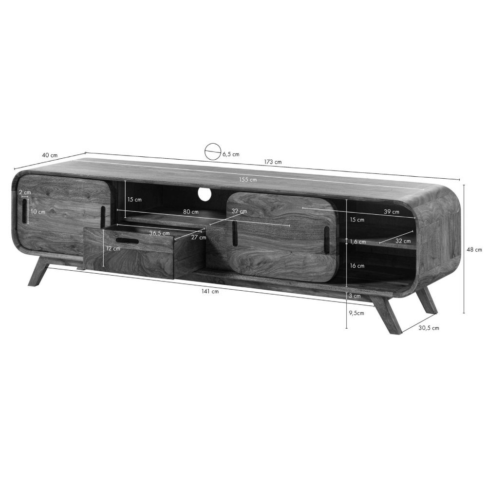 Corbett Sheesham Wood TV Unit #02 - Image 8