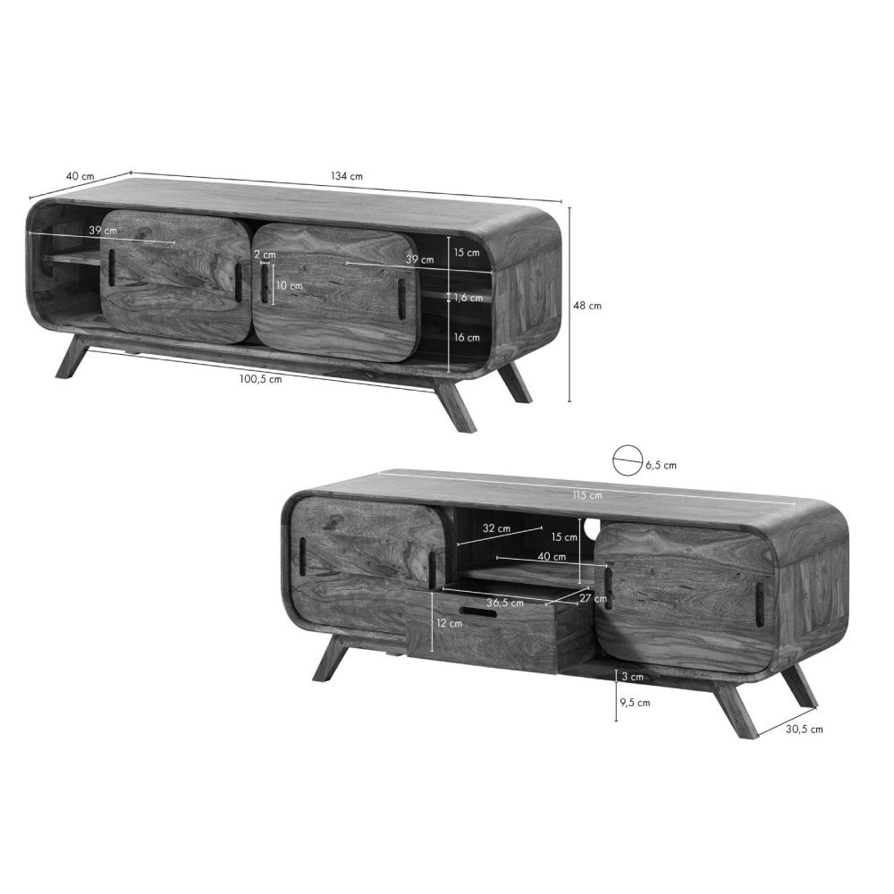 Corbett Sheesham Wood TV Unit #03 - Image 8