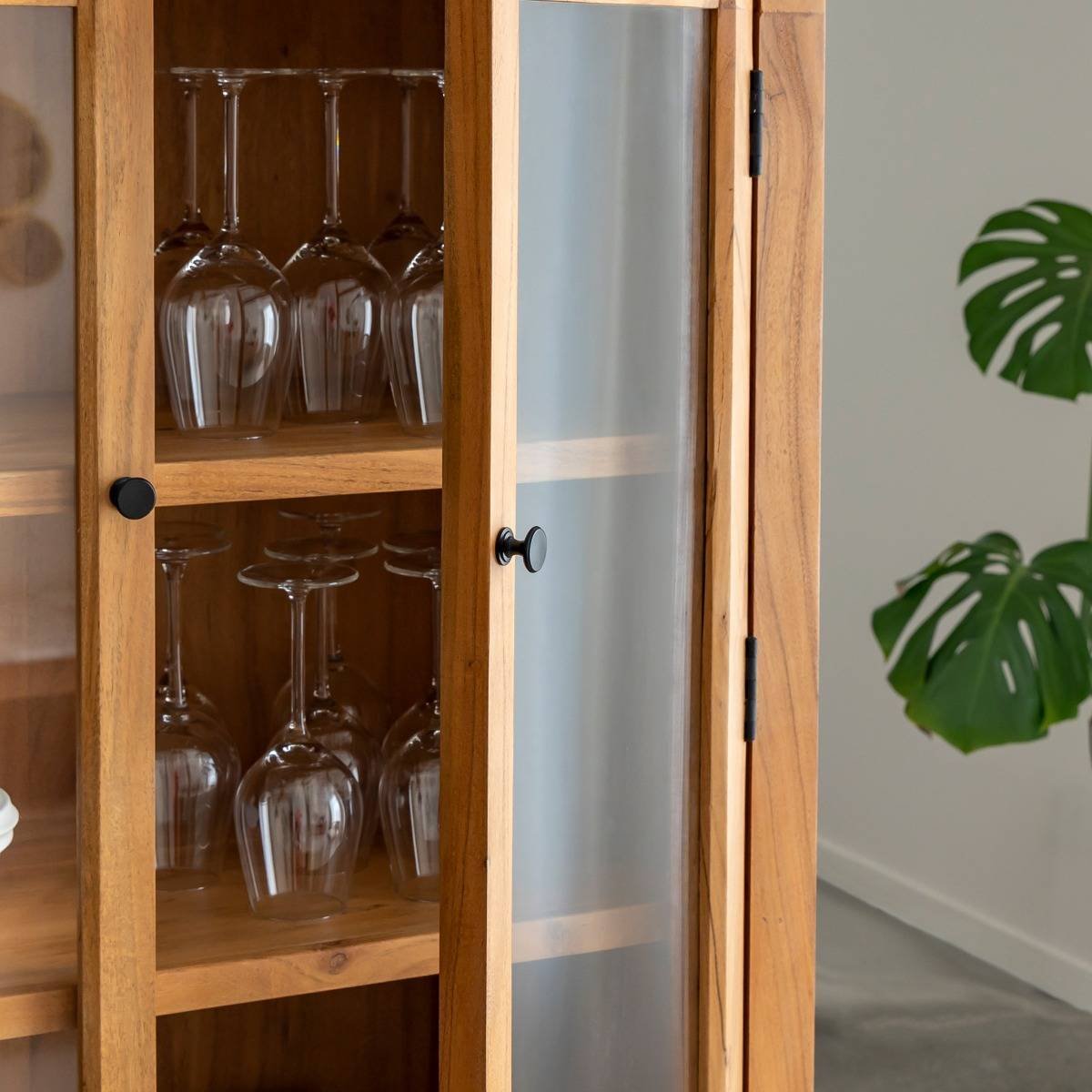 Albert Acacia Wood Display Cabinet - Image 2