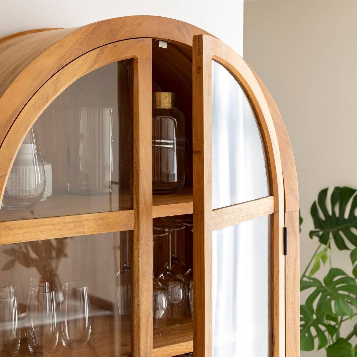 Albert Acacia Wood Display Cabinet - Image 8