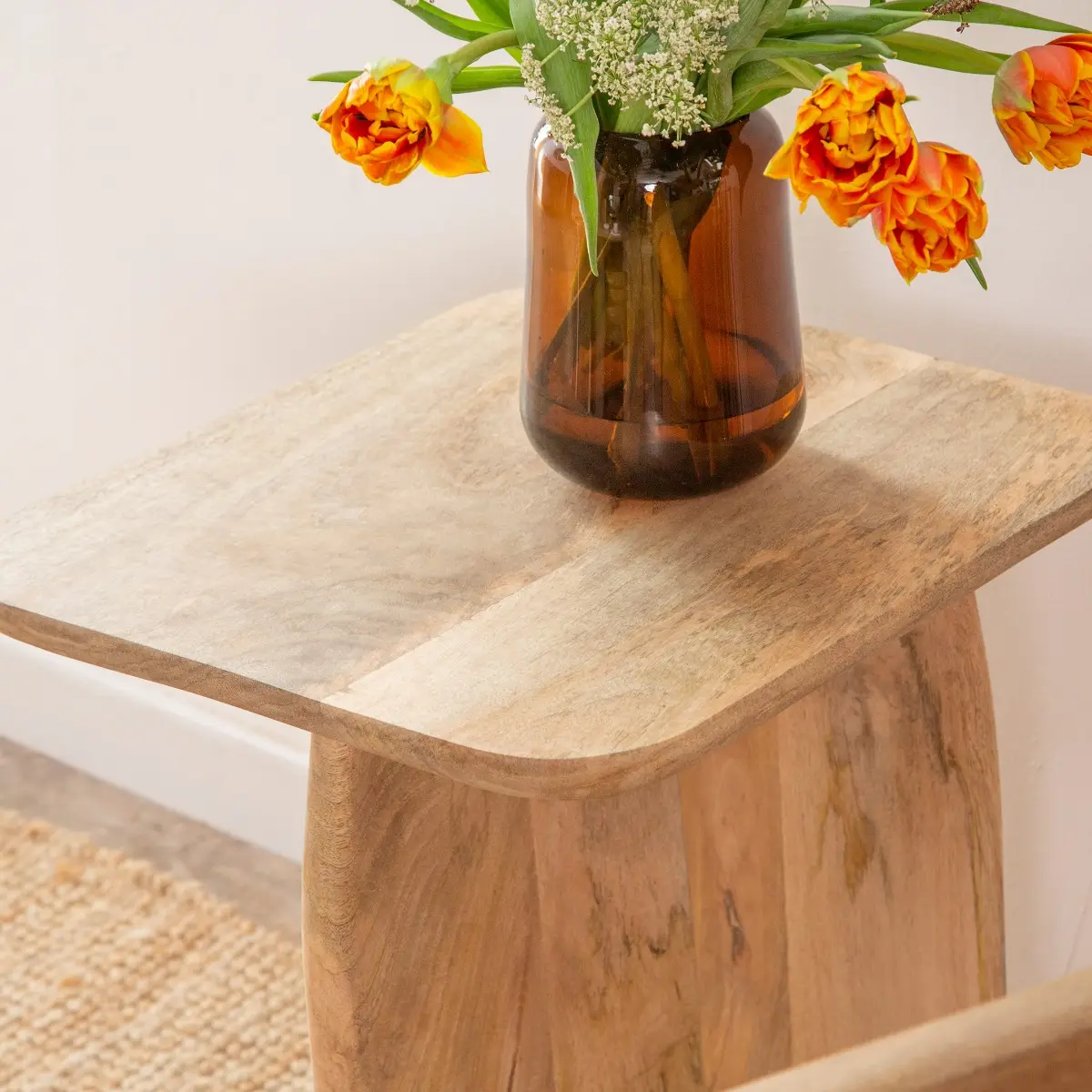 Albert Solid Mango Wood Nesting Coffee Table Set - Image 7