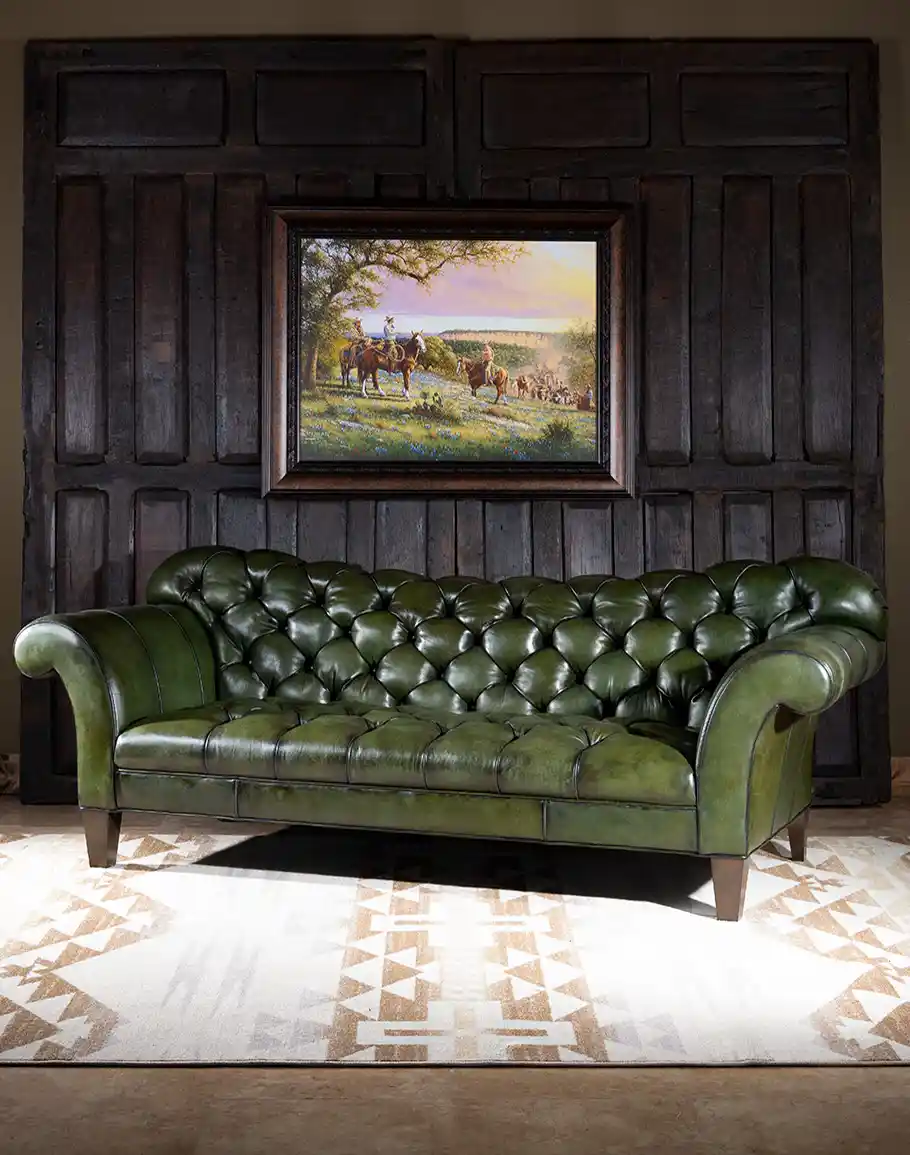Chesterfield Viridian Sofa - Image 3