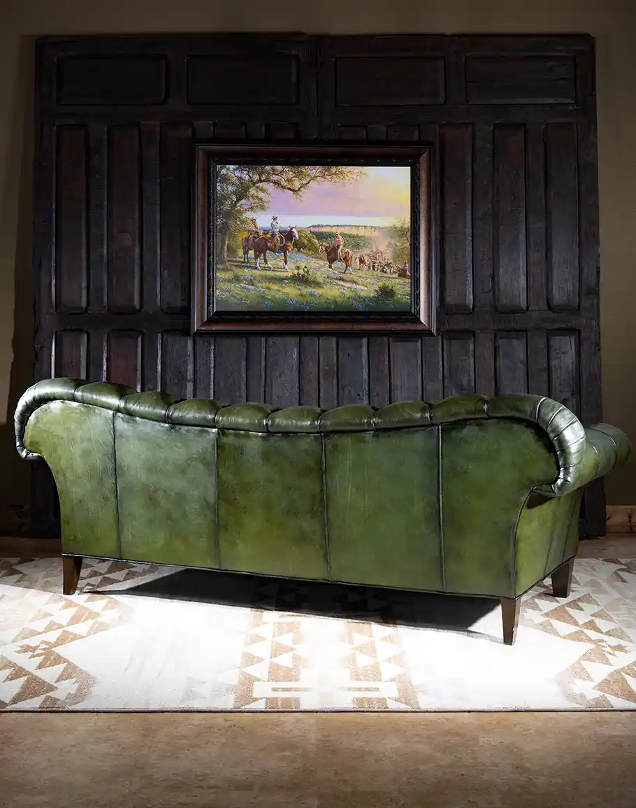 Chesterfield Viridian Sofa - Image 4