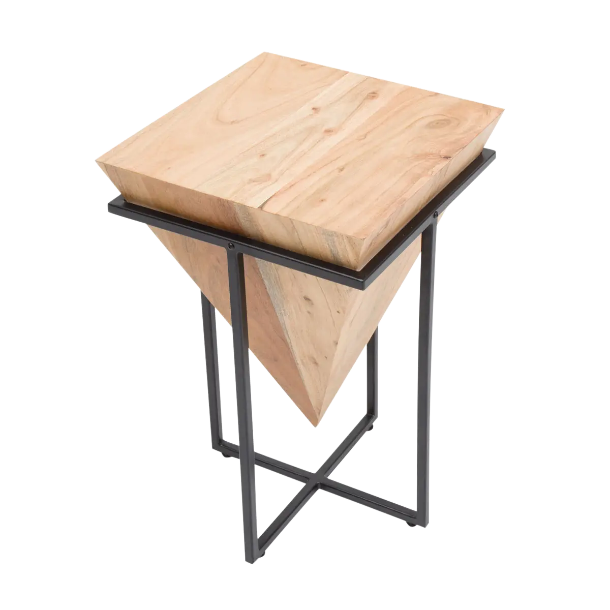 Albert Solid Acacia Wood Side Table - Image 4