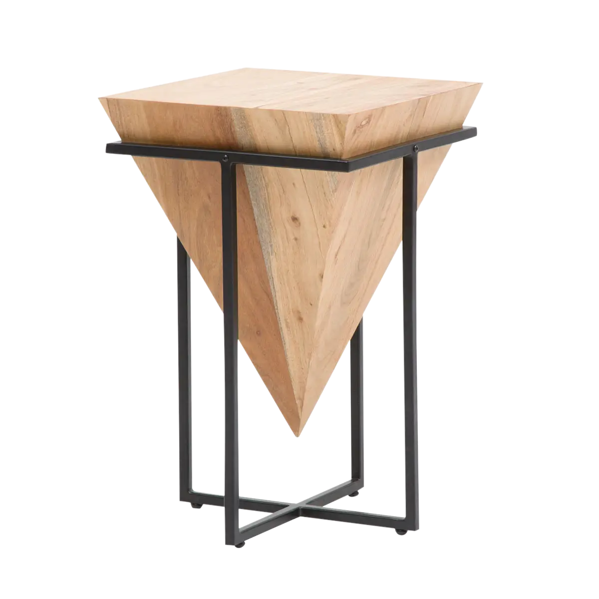 Albert Solid Acacia Wood Side Table - Image 3