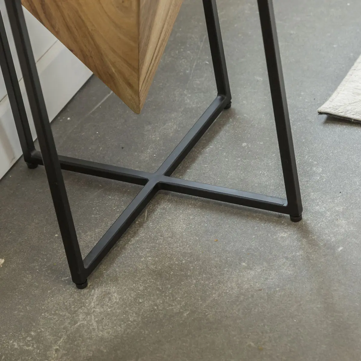 Albert Solid Acacia Wood Side Table - Image 5